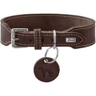 Dog Sport HUNTER Hundehalsband Aalborg extrabreit dunkelbraun XS