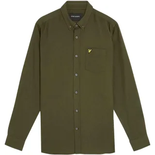 Lyle & Scott Langärmliges Flanellhemd für Herren mit Knopfleiste (Tiefe Tiefen)
