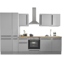 BASIC by Balculina Küchenzeile Denver, Küche BxHxT 310 x 211 x 60, Breite 310 cm, wahlweise mit E-Geräten und Induktion
