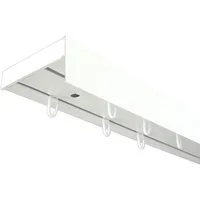 SN DECO GROUP Gardinenschiene Vorhangschiene SH (1) mit Blende 5 cm, 2-läufig, Fixmaß, mit Bohren, verschraubt, Kunststoff