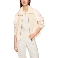 Marc Cain Cardigan Tiger Mania Premium Damenmode aus einer trendigen Materialmischung, 2-Wege-Reißverschluss