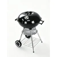 LQWELL Holzkohlegrill Compact Kettle Kugelgrill Tragbarer Holzkohlegrill mit Deckel, Edelstahl-Griff, Robust & langlebig Geschenkidee für Grillfans, für alle, die gerne Familie, Freunde und BBQ-Partys