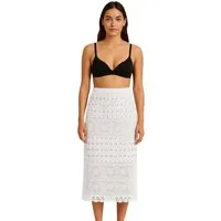 TEXEMP Sommerrock Damen Rock Maxi Lang Sommerrock Maxirock Lochstickerei Strandrock (1-tlg) Onesize von S-XL