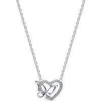 Pandora Herzkette 394477C01-45, Zirkonia, Herz, Liebe, Schmetterling