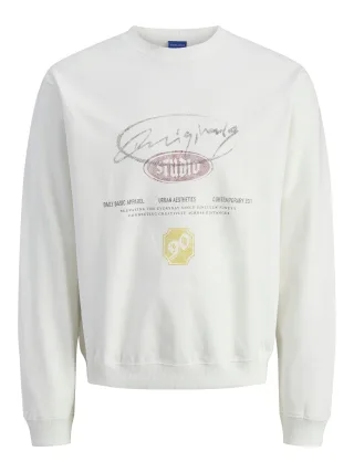 JACK&JONES - JORMEADOWS FRONT SWEAT CREW NECK JNR cloud dancer - Gr. - 152