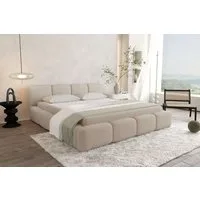 99rooms Polsterbett Livia (Schlafzimmerbett, Polsterbett), 120–200x200 cm, Velours VINCI, mit Lattenrost & Bettkasten