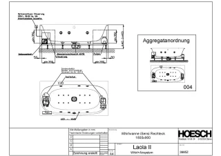 Hoesch Monolith Einbau Whirlwanne iSensi Rechteck 1800x900 mit System Laola II 3985Z.010305004