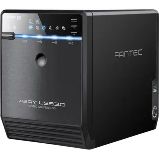 FANTEC QB-35US3-6G schwarz 4x3,5 SATA HDD USB3.0 eSATA