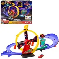 Mattel® Autorennbahn Disney Pixar Cars, Lightning McQueen Celebration Rennstrecke, Inklusive Fahrzeug mit Licht