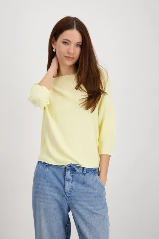 monari - Linksstrick-Pullover mango sorbet - Gr. - 46