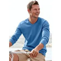 H.I.S Strickpullover mit V-Ausschnitt, Pullover aus Feinstrick, Baumwollmischung