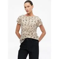 s.Oliver Kurzarmshirt T-Shirt Feinstrickpullover mit Futter