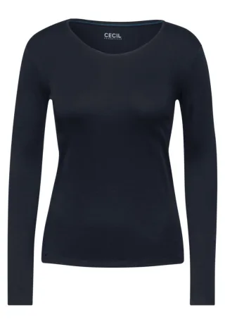 Cecil - Shirt mit Rundhals blau - Gr. - XL