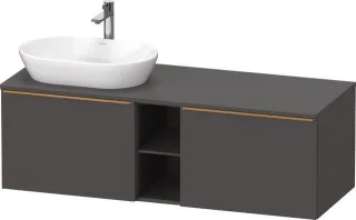 Duravit D-Neo Konsolenwaschtischunterbau wandhängend Graphit Matt 1400x550x459 mm - DE4950L04490000 DE4950L04490000