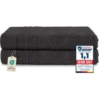 Komfortec Saunatuch Frotte aus 100% Baumwolle, Frottee (Packung, 2-St), 80x200 Saunatücher set XXL, Weich, Schnelltrocknend