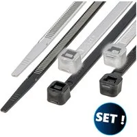 MASTERPROOF PROFESIONAL Kabelbinder Kabelbinder-Set 20-teilig 7,6 mm x 400 mm, UV-beständig
