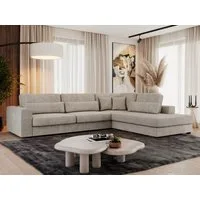 MKS MÖBEL Ecksofa SAVONA, Set, Ecksofa L-form, für Wohnzimmer, lose Kissen, Couch, schwarze Beine