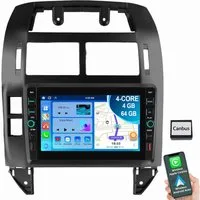 ESSGOO Für VW Polo 9N 2001-2009 CarPlay Android 15 Navi RDS Autoradio (RDS, Digitalradio (DAB), FM, AM, Carplay Android Auto Bluetooth EQ USB Navi WIFI)