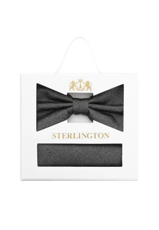 Sterlington - Set Fliege + Einstecktuch d-grau - Gr. - OS