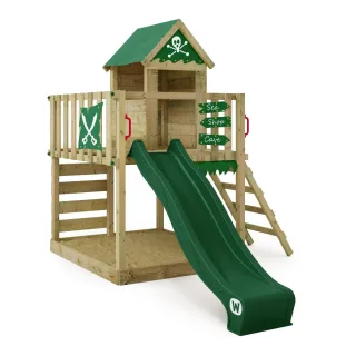 Stelzenhaus Smart Life mit Rutsche - Stabiler Spielturm für Abenteurer - Wetterfestes Holz Garten Spielhaus für Kinder - Hochwertig von Wickey