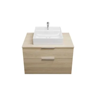 Burgbad Keramik Waschtisch-Set Eqio Eiche Dekor Cashmere/Alpinweiss, SGUP090F3180C0001 SGUP090F3180C0001