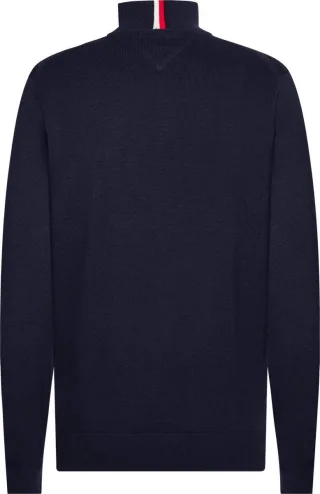 Tommy Hilfiger - Pullover aus Baumwoll-Kaschmirmix blau - Gr. - S