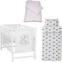 Baby-Delux Komplettbett Babybett Mia Komplettset, 7-tlg., Kinderbett 60x120 cm weiß, Bettset verschiedene Designs
