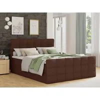 Sofnet Boxbett Best Lux (mit zwei Bettkästen, Bonell-Matratze und Topper), Doppelbett, Polsterbett mit Kopfteil und Fußteil, Boxspringbett