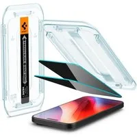 Spigen Displayschutzglas 2x Panzerglas iPhone 17 Pro Max / 16 Pro Max Sichtschutz Displayschutz für Apple iPhone 17 Pro Max, 2x Displayschutz-Set, 2 Stück, Privacy, Anti-Fingerabdruck, Case Friendly, Hartglas