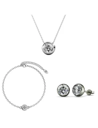 Mond und Geburtsstein-Sets - Silber und Kristall