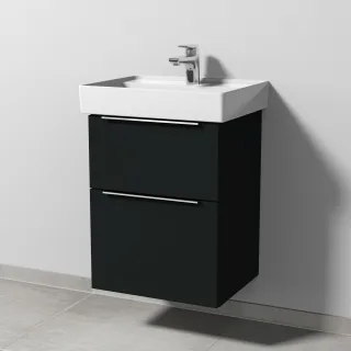 Sanipa 3way Waschtischunterbau zu Villeroy & Boch Collaro Waschtisch mit 2 Auszügen, Vulkan-Matt UP8321V