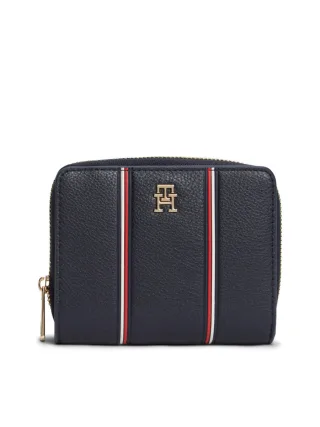 Tommy Hilfiger - Geldbörse mit Reißverschluss und Logo-Applikation von Tommy Hilfiger blau - Gr. - OS