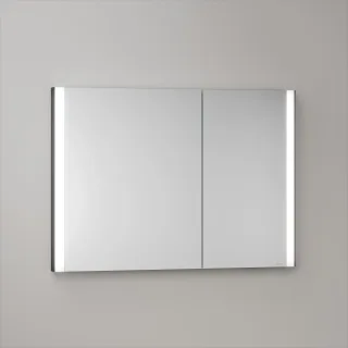 KEUCO Royal Atlas LED Spiegelschrank 100 x 71 x 11,5 cm mit 2 Türen, asymmetrisch, Unterputz 211201450092