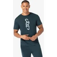 SUPER.NATURAL T-Shirt für Herren, Merino CARABINERI Kletter Motiv, atmungsaktiv