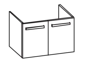 Artiqua 413 Waschtischunterschrank für Acanto Slim 500641 Riviera Eiche quer NB, 413-WU2T-K177-7180- 413-WU2T-K177-7180-438