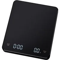 HUGERSTONE Küchenwaage 3 kg Küchenwaage Digital, Feinwaage Genauigkeit 1 Gramm, Kaffeewaage, (Packung, 1-tlg., Größe: 15x13x2,25cm), Küchenwage Mit automatischer Abschaltung, Tara-Funktion, Timer