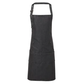 Premier Unisex Erwachsene Twill Vollschürze (Black Denim)