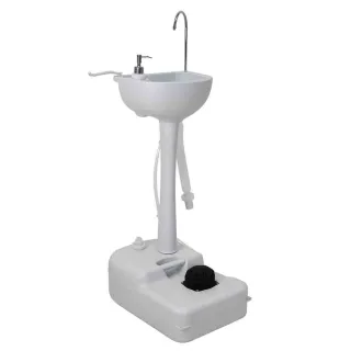 [EU Direct] CALTER 19L Portable Camping Sink Water Tank Outdoor Basin Stand with Towel Holder Soap Dispenser Hand Wash F