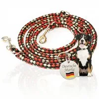 Activity4Dogs Hundeleine große Hunde bis 60 kg, mehrfarbig geflochten, 4-fach verstellbar, 3 m, auch als Doppelleine für 2 Hunde, Premium Qualität aus Deutschland
