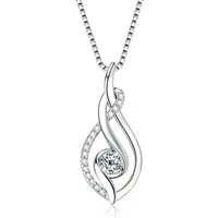 ROUGEMONT Kette mit Anhänger Exklusive Moissanit Halskette 925 Sterling Silber 18KGold +zertifikat, Echtschmuck mit Zertifikat