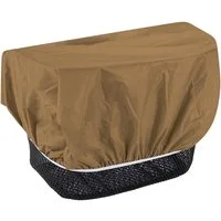 EAZY CASE Fahrradkorb Universal Regenschutz für Korb, Regenschutzhaube Korbschutz Regen Überzug elastisch wasserdicht Braun