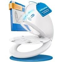 Lobenswerk WC-Sitz Toilettendeckel mit Absenkautomatik, Klodeckel, Klobrille, SoftClose, antibakteriell, UV-beständig, inkl. Installationsschablone