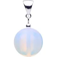 Schmuck Krone Kettenanhänger Anhänger aus Opalit-Mondstein & 925 Silber, Silber 925