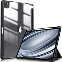 Fintie Tablet-Hülle für iPad Pro 12.9 2022 (6. Generation)/ iPad Pro 12.9 2021/2020/2018, mit Stifthalter-Hülle mit transparenter Hartschale auf der Rückseite