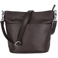 MIRROSI Umhängetasche Damen, Crossbody Bag, Echtleder Made in Italy (1 Tasche 2 Gurte oder Basic Version 1 Tasche 1 Gurt), 24x18x12cm (BXHXT)