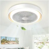 Nettlife Deckenventilator Licht und Fernbedienung 43W leiser LED Deckenventilator dimmbar, Schlafzimmer Wohnzimmer Esszimmer 50*50*20.5cm