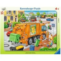 Ravensburger Verlag GmbH Rahmenpuzzle Ravensburger Rahmenpuzzle Müllabfuhr 35 Teile, Puzzleteile
