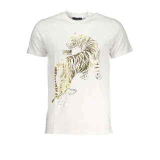 Cavalli Class Bianco Baumwoll T-Shirt für Herren