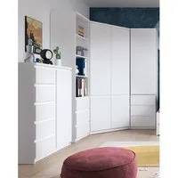 Lomadox Jugendzimmer-Set FORTALEZA-129, (Sparset, 4-tlg), Schrank Set mit Eck-Kleiderschrank, Kommode und Regal