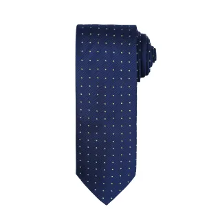 Premier Mens Micro Dot Pattern Formal Work Krawatte (Navy/ Lime)